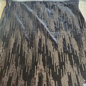 Black and silver sequence Mini Skirt by Aqua